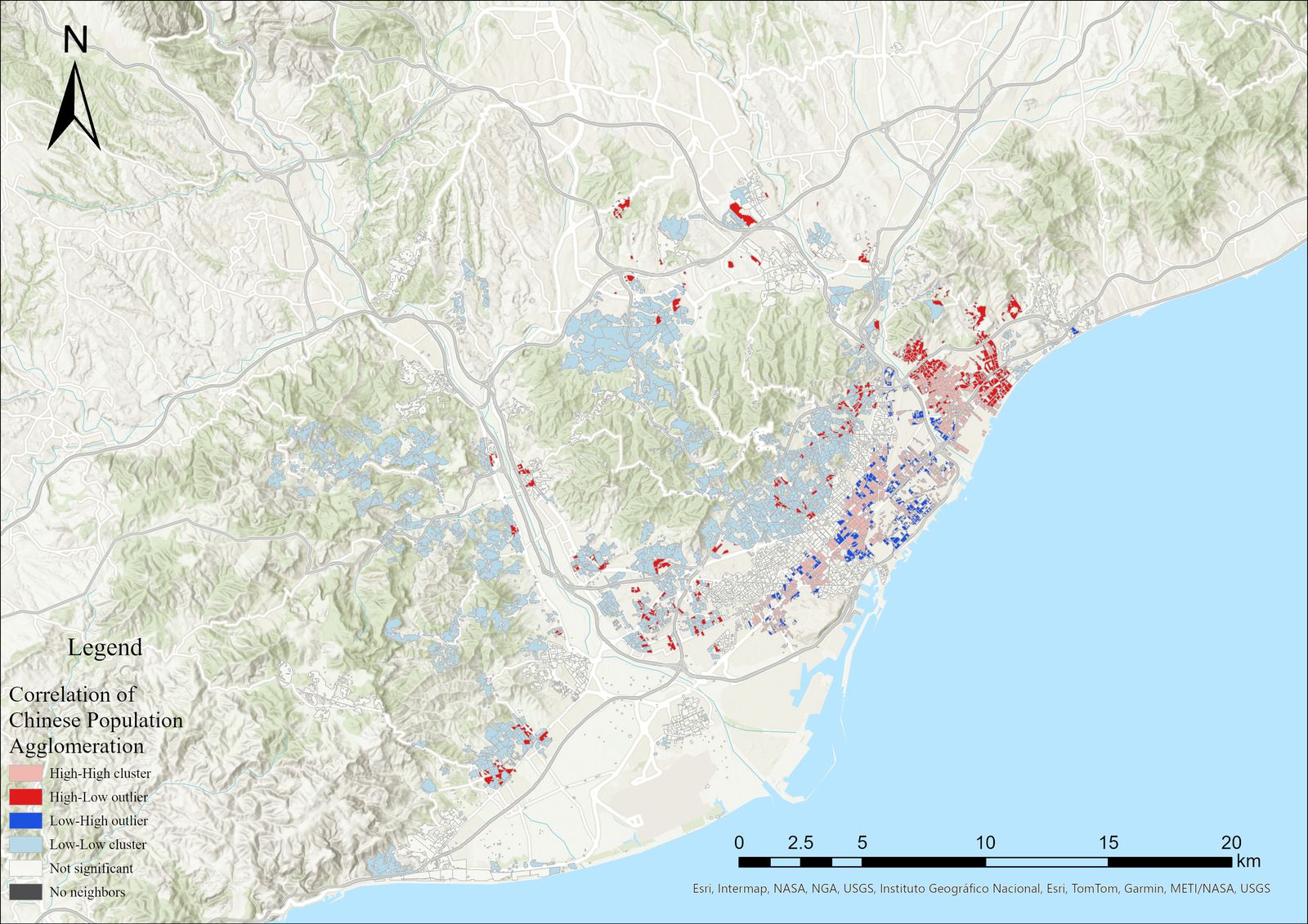 Spatial correlation of Chinese population agglomeration